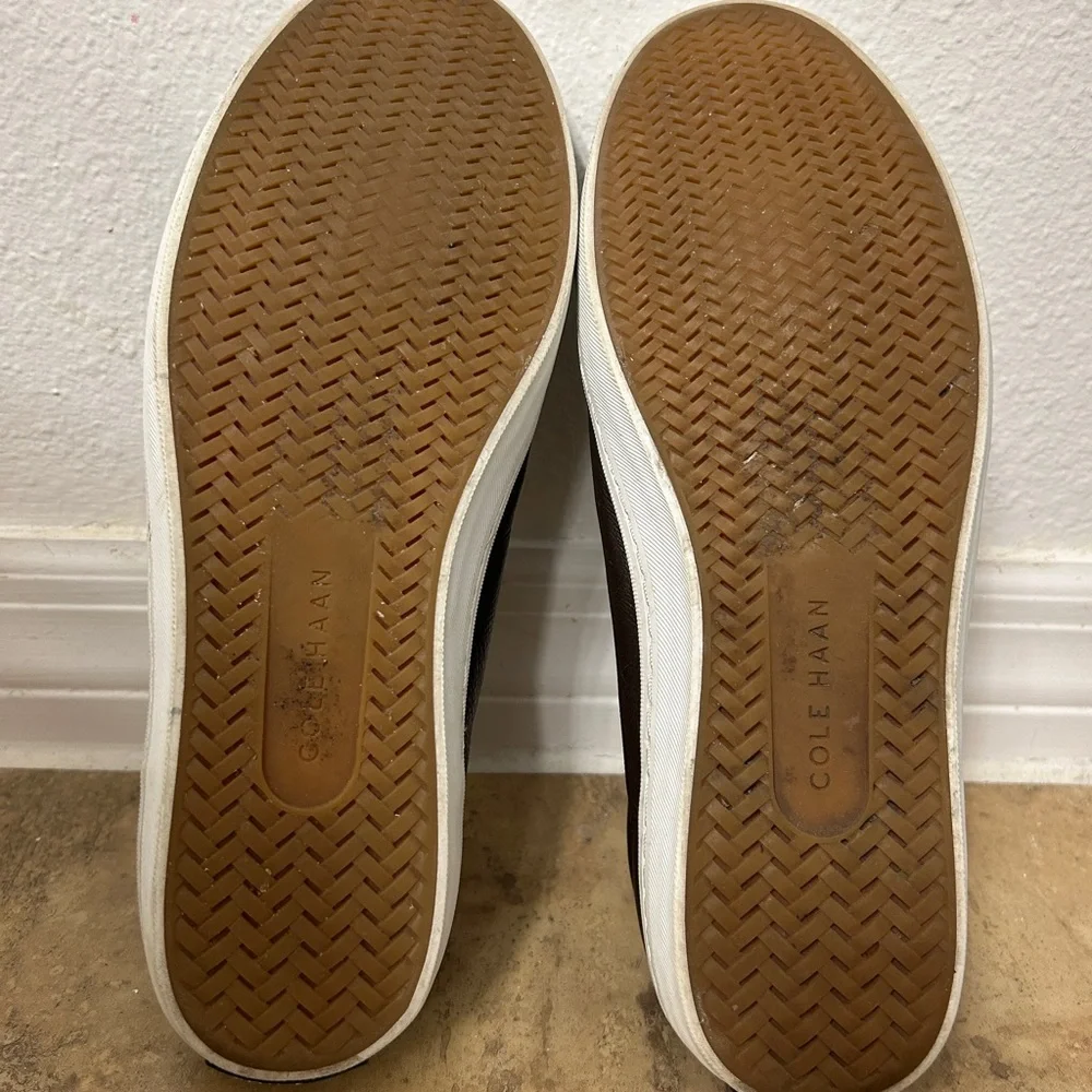 Men’s Cole Haan Traxton Luxe Brown Leather Sneakers 9